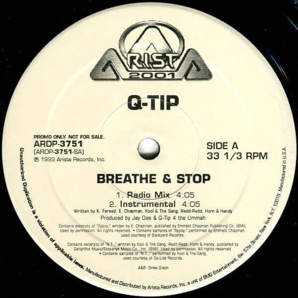 Breath and Stop record cover by Q-Tip